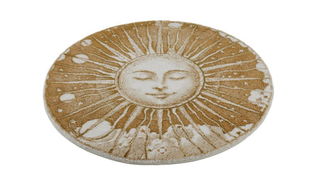 Bath Rug with Sunshine Motif - Roi Soleil Gold 800 | Abyss Habidecor Bath Rug at Fig Linens & Home 2