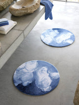 Abyss Habidecor Walker Round Bath Rug 31" Regatta 364 Blue at Fig Linens and Home - Lifestyle View 3