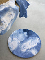 Abyss Habidecor Walker Round Bath Rug 31" Regatta 364 Blue at Fig Linens and Home - Lifestyle View 4