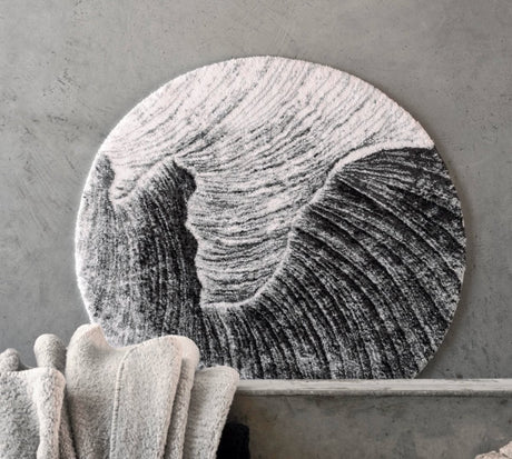 Yoji Silver 900 Bath Rug by Abyss Habidecor Bath Rug 35" Diameter Silver 900 at FIG LINENS AND HOME 2