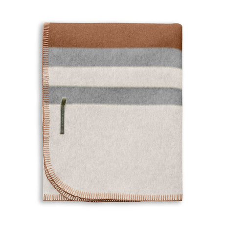 Field Throw Blanket in Cognac / Ivory / Light Grey | Alicia Adams Alpaca at Fig Linens and Home