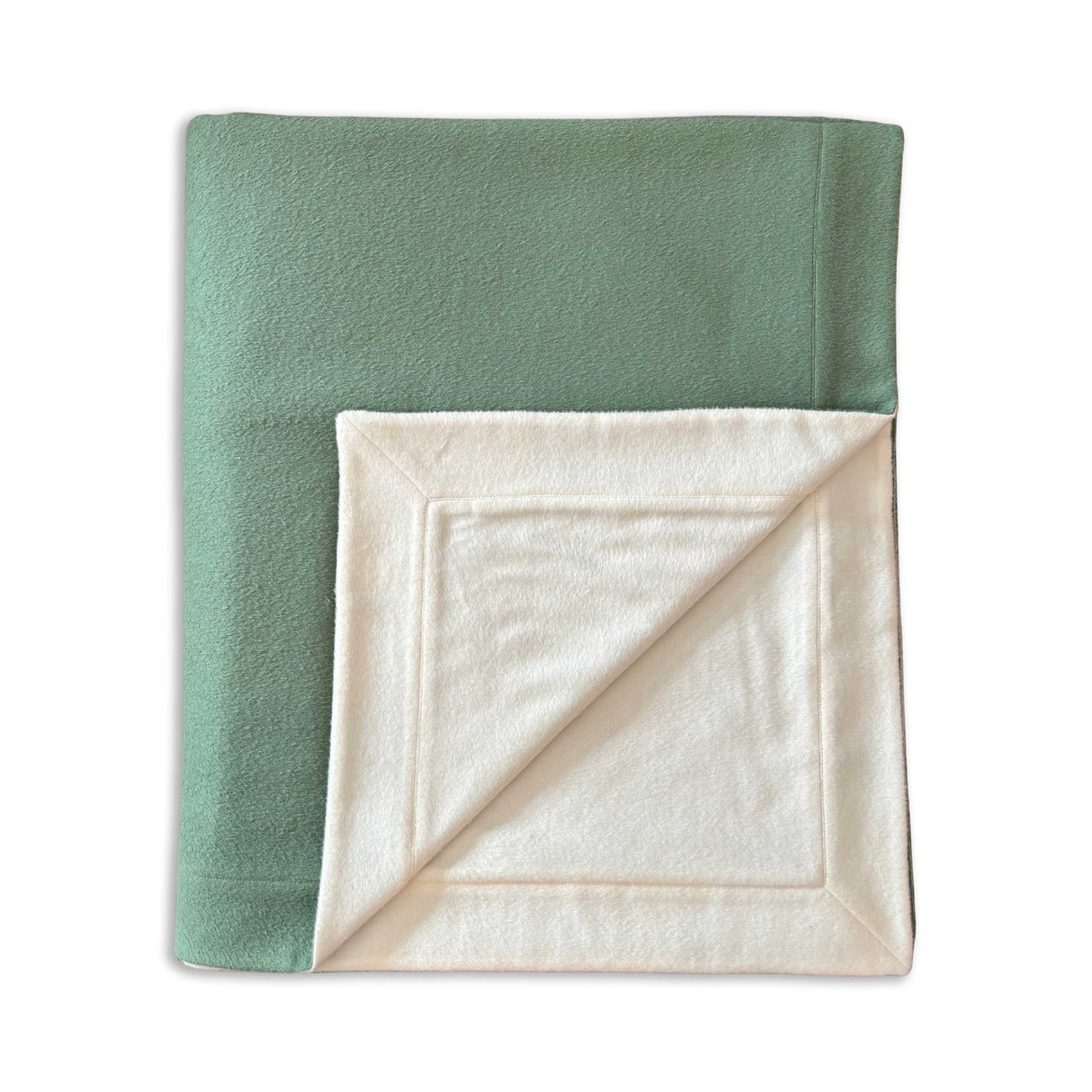 Alicia Adams Alpaca Hudson Bed Blanket at Fig Linens and Home in Evergreen and Ivory