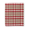 Alicia Adams Alpaca Aberdeen Throw - Light Taupe and Scarlet at Fig Linens and Home