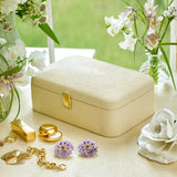 Abella Small Jewelry Box by AERIN - Shagreen Cream