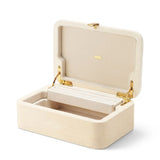 Abella Shagreen Small Jewelry Box by AERIN 9.3"L x 6.1W" x 3.4H" Cream at FIG LINENS AND HOME 4