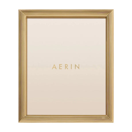 AERIN Alessio 8 x 10 Photo Frame | Reeded Gold-Finish Picture Frame at Fig Linens and Home - View 2