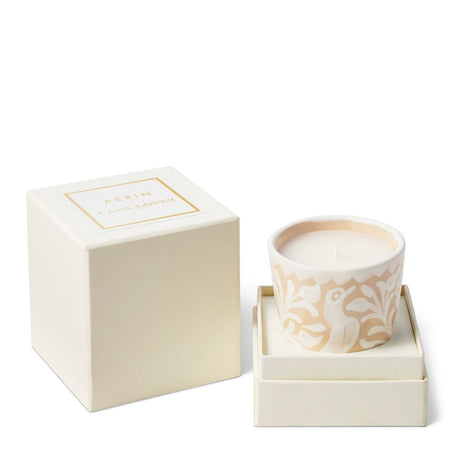 AERIN 7.8 oz Andreia Gardenia Candle in Earthenware Pot shown in Box