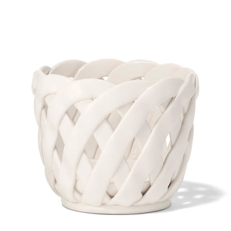 Aria Small Cachepot by AERIN at Fig Linens and Home | Cream Planter
