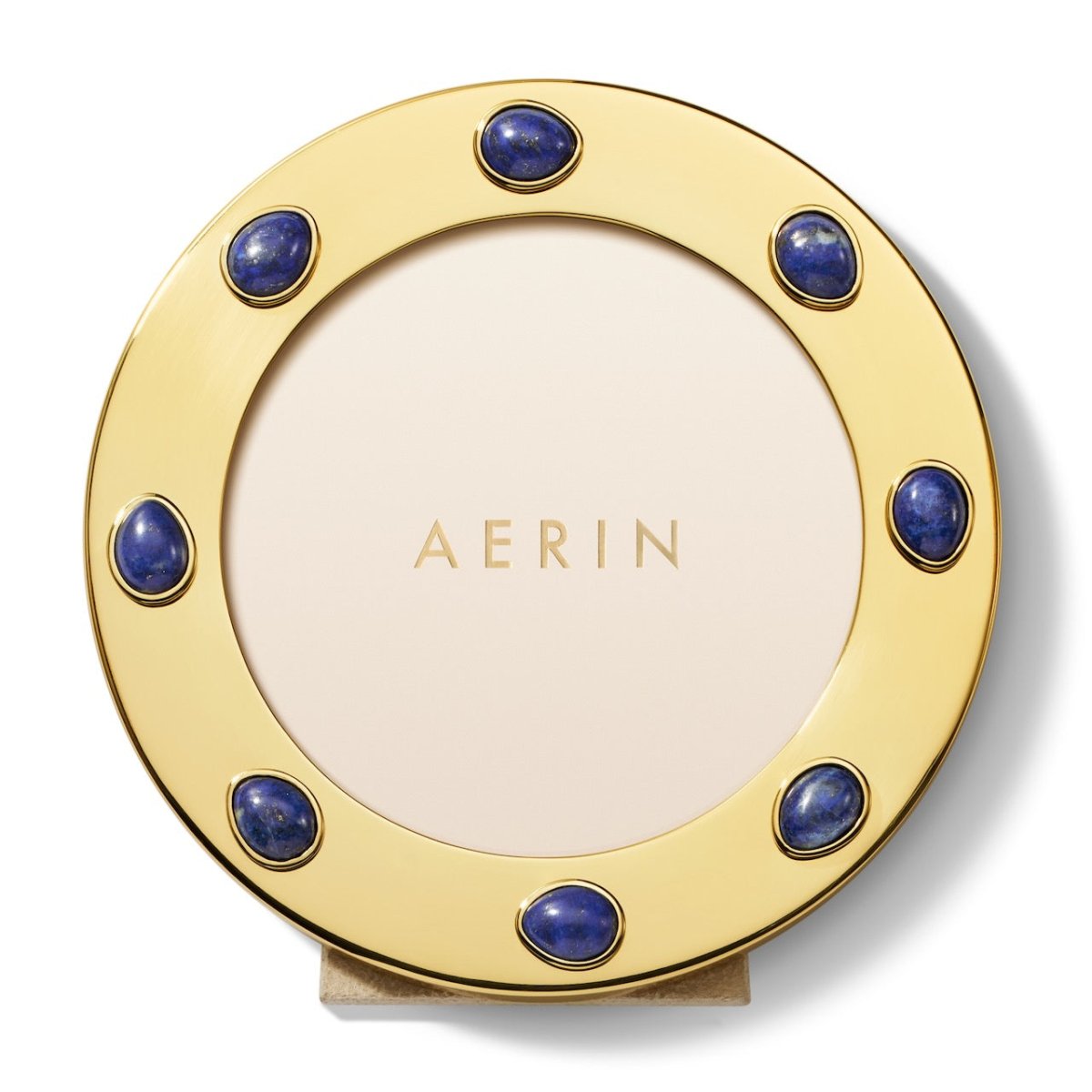 Augusta Gemstone Round Frame in Lapis by AERIN at Fig Linens and Home - View 1