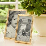 Ava Bamboo 4 x 6 Frame by AERIN at Fig Linens and Home - Lifestyle