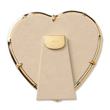 AERIN Ava Bamboo Heart Frame | Brass Plated Photo Frame at Fig Linens and Home - Sueded Back View