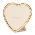 AERIN Ava Bamboo Heart Frame | Brass Plated Photo Frame at Fig Linens and Home - Front View 1