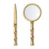 Ava Bamboo Magnifying Glass & Letter Opener in Brass by AERIN at Fig Linens and Home - View 1