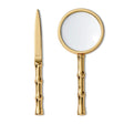 Ava Bamboo Magnifying Glass & Letter Opener in Brass by AERIN at Fig Linens and Home - View 1