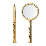 Ava Bamboo Magnifying Glass & Letter Opener in Brass by AERIN at Fig Linens and Home - View 1