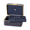 Beauvais Velvet Jewelry Box in Dusk Blue by AERIN - Open Showing Tray