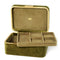 Beauvais Velvet Jewelry Box in Moss by AERIN - Open with Tray Shown