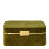 Beauvais Velvet Jewelry Box in Moss by AERIN at Fig Linens and Home