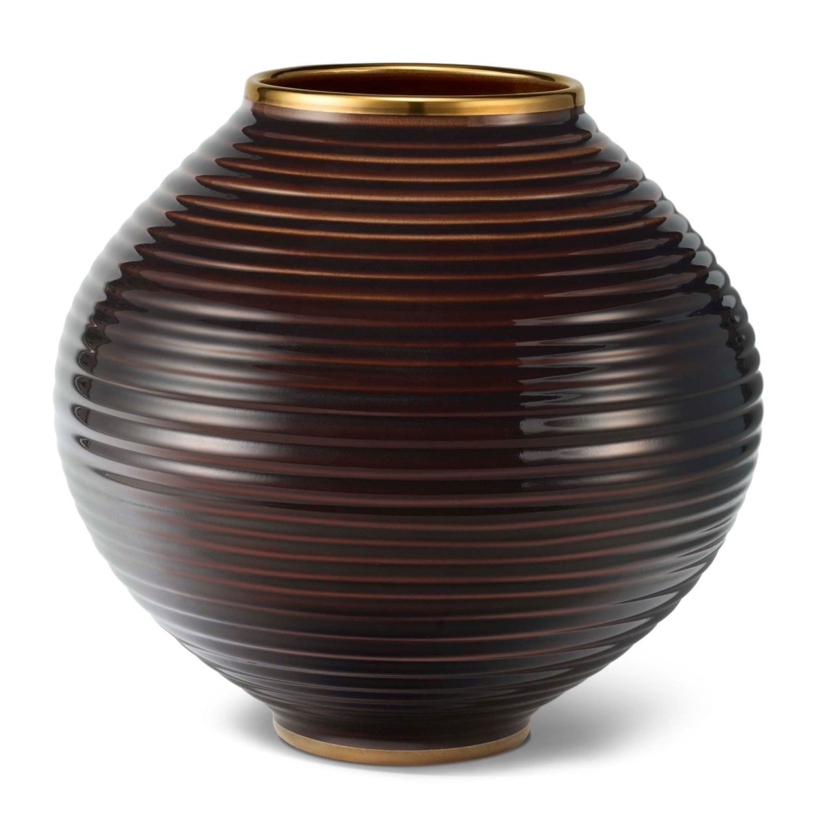 Calinda Moon Vase in Chocolate by AERIN at Fig Linens and Home