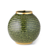 Calinda Round Vase in Forest Green by AERIN at Fig Linens and Home