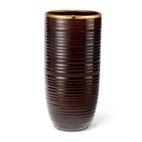 Calinda Tall Vase in Chocolate by AERIN at Fig Linens and Home