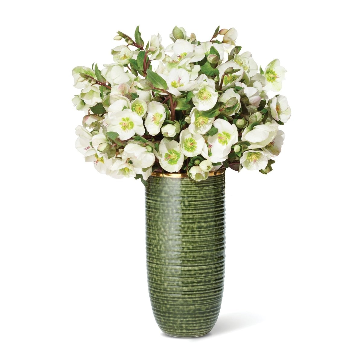 Calinda Tall Vase in Forest Green by AERIN at Fig Linens and Home 3