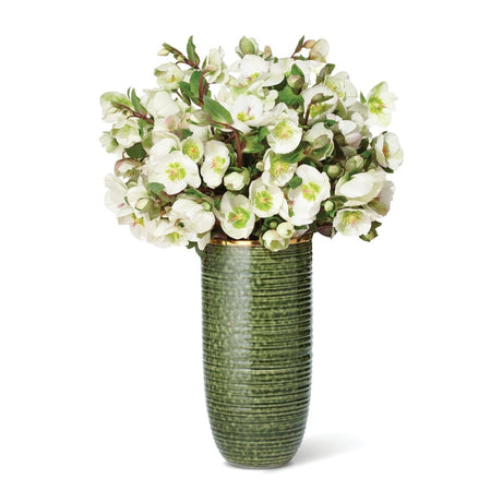 Calinda Tall Vase in Forest Green by AERIN at Fig Linens and Home 3