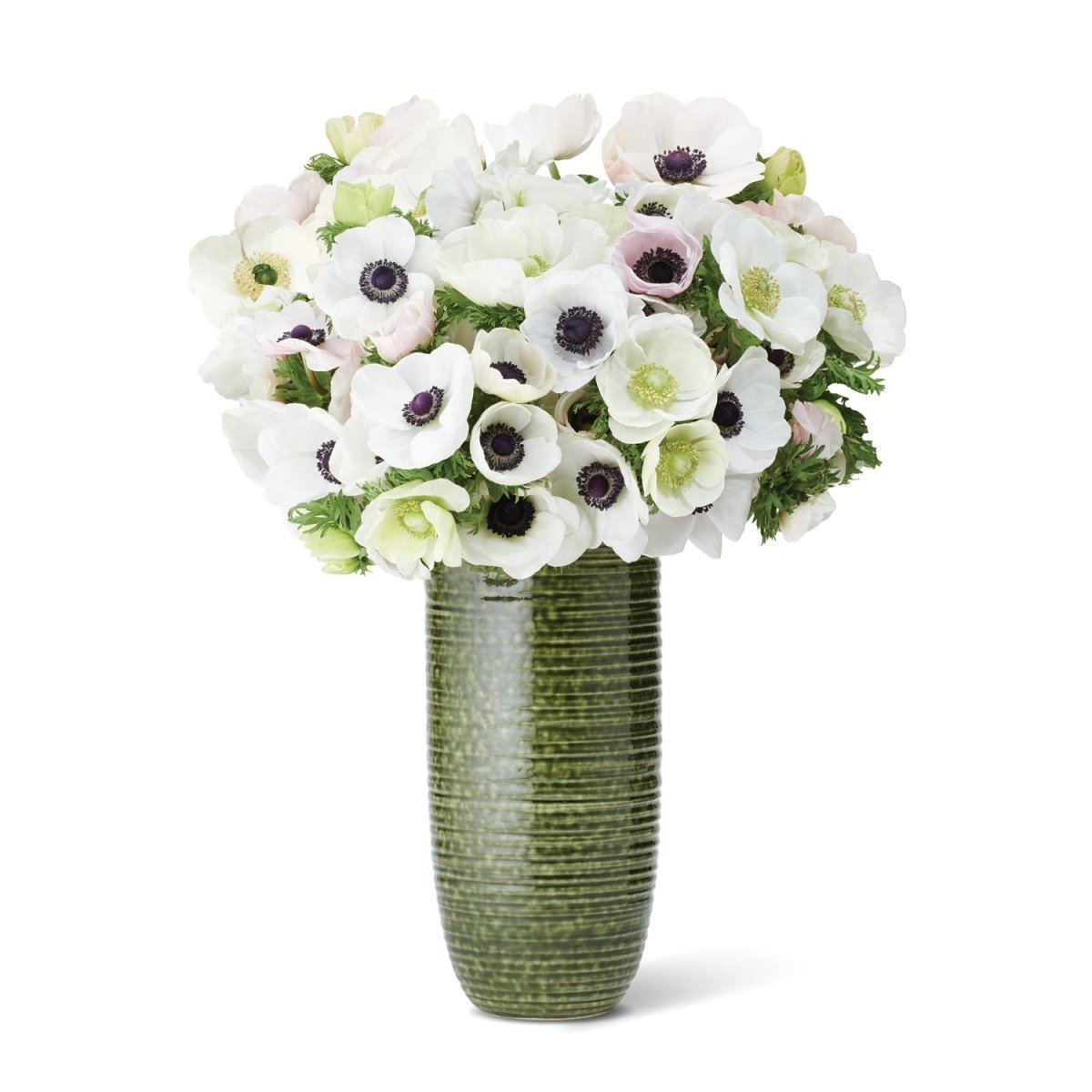 Calinda Tall Vase in Forest Green by AERIN at Fig Linens and Home 4