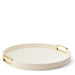 Carina Shagreen Small Round Tray in Cream by AERIN at Fig Linens and Home