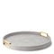 Carina Shagreen Small Round Tray in Dove by AERIN - Fig Linens and Home 1