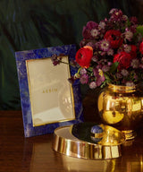 Cassiel Mosaic Frame 5x7 in Lapis | AERIN at Fig Linens and Home - Lifestyle