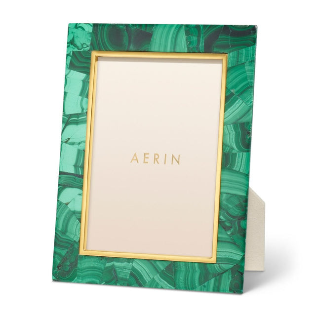 Cassiel Mosaic Frame 5x7 in Malachite by AERIN at Fig Linens and Home