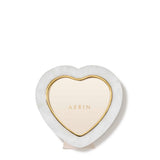 Cassiel Mosaic Heart Photo Frame in White Quartz by AERIN at Fig Linens and Home 2
