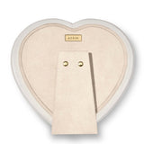 Cassiel Mosaic White Quartz Heart Photo Frame | AERIN at Fig Linens and Home - Lifestyle - Back