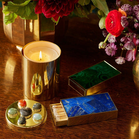 Cassiel Mosaic Match Sleeve in Lapis by AERIN at Fig Linens and Home - View 2