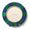 Cassiel Mosaic Round Frame in Lapis and Malachite by AERIN - View 2