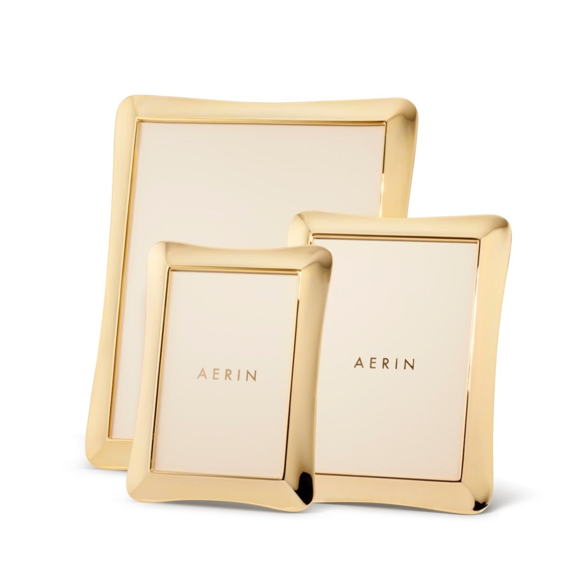 Cecile Gold Frame for 4 x 6 Photo | AERIN Frames at Fig Linens and Home shown with other sizes