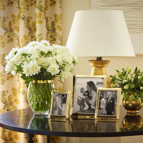 Photo Frames shown on Table - AERIN Cecile Gold Picture Frames