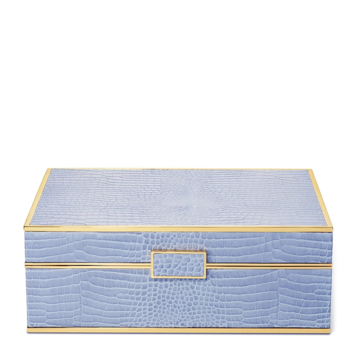 Classic Croc Large Jewelry Box in Hydrangea Blue by AERIN
