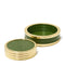 Classic Croc Leather Coasters Set of 4 in Verde by AERIN at Fig Linens and Home 1