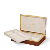 Classic Croc Leather Desk Box in Chestnut | AERIN Home Decor at Fig Linens and Home 3