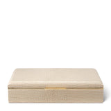Classic Croc Leather Desk Box in Fawn | AERIN Home Decor at Fig Linens and Home 3
