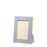Classic Croc Leather Frame in Hydrangea Blue for 4 X 6 Photo - AERIN at Fig Linens and Home 1