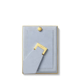 Classic Croc Leather Frame in Hydrangea Blue for 4 X 6 Photo - AERIN at Fig Linens and Home 3