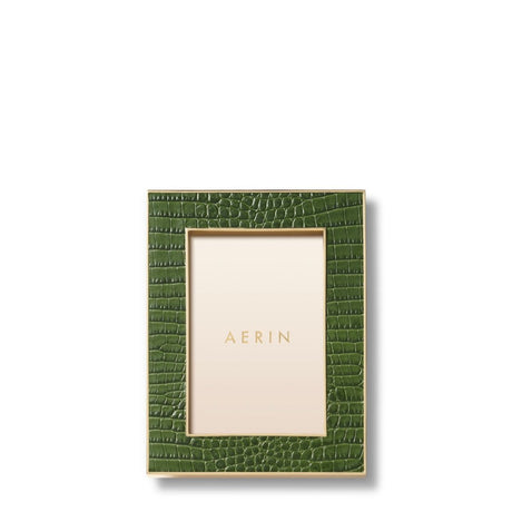 Classic Croc Verde Green Photo frame for 4x6 picture - AERIN at Fig Linens and Home