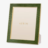 Classic Croc Leather Frame in Verde - 8 X 10 by AERIN at Fig Linens and Home - View 1