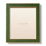 Classic Croc Leather Frame in Verde - 8 X 10 by AERIN at Fig Linens and Home - View 1