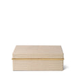 Classic Croc Leather Small Box in Fawn by AERIN - Decorative Box with Lid at Fig Linens and Home