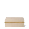 Classic Croc Leather Small Box in Fawn by AERIN - Decorative Box with Lid at Fig Linens and Home