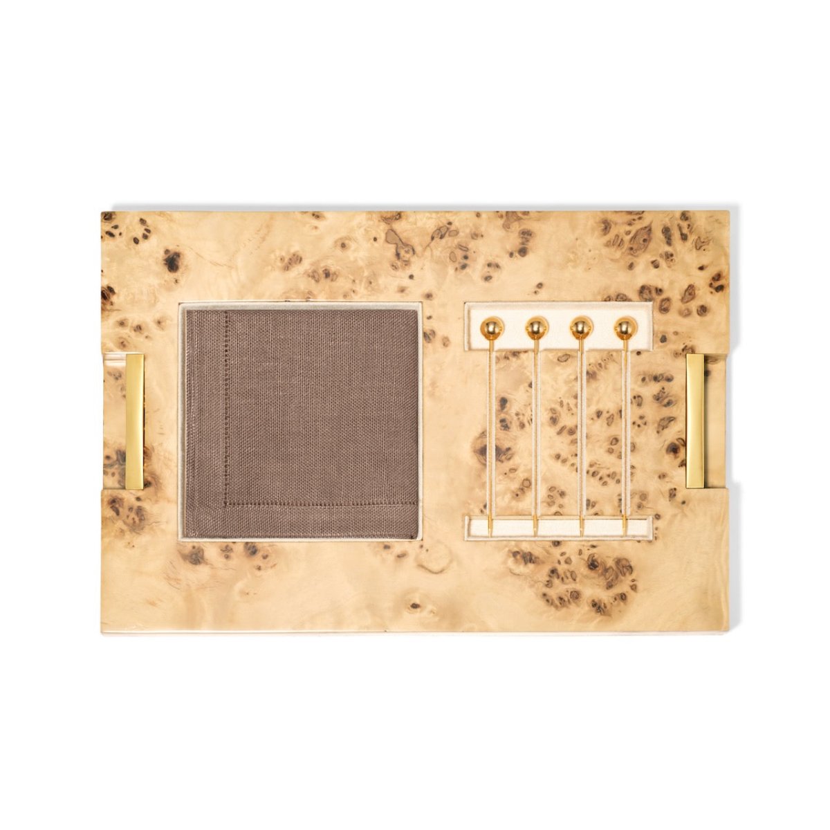 AERIN Classic Shagreen Bar Set in Chocolate Box | Luxury Barware at Fig Linens and Home 5